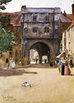 Frederick Childe Hassam Gateway at Canterbury, 1889 oil painting reproduction