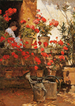 Frederick Childe Hassam Geraniums, 1888 oil painting reproduction