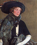 Frederick Childe Hassam Lady in Furs (aka Mrs. Charles A. Searles), 1912 oil painting reproduction