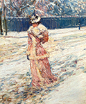 Frederick Childe Hassam Lady in Pink, 1890 oil painting reproduction