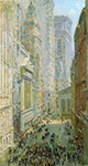 Frederick Childe Hassam Lower Manhattan (aka Broad and Wall Streets), 1907 oil painting reproduction