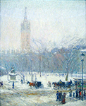 Frederick Childe Hassam Madison Square - Snowstorm, 1893 oil painting reproduction