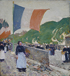Frederick Childe Hassam Montmartre, July 14, 1889 oil painting reproduction