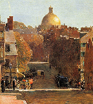 Frederick Childe Hassam Mount Vernon Street, Boston, 1890 oil painting reproduction