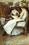 Frederick Childe Hassam Mrs. Hassam and Her Sister, 1889 oil painting reproduction