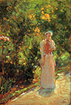 Frederick Childe Hassam Mrs. Hassam in the Garden, 1888 oil painting reproduction