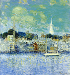 Frederick Childe Hassam Newport Waterfront, 1901 oil painting reproduction
