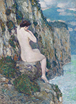 Frederick Childe Hassam Nude on the Cliffs, 1906 oil painting reproduction