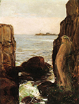 Frederick Childe Hassam Nymph on a Rocky Ledge, 1886 oil painting reproduction