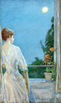 Frederick Childe Hassam On the Balcony, 1888 oil painting reproduction