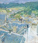 Frederick Childe Hassam Rooftops, Pont-Aven, Brittany, 1897 oil painting reproduction