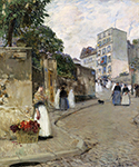 Frederick Childe Hassam Rue Montmartre, Paris, 1888 oil painting reproduction