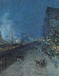 Frederick Childe Hassam Sixth Avenue El - Nocturne (The El, New York), 1894 oil painting reproduction
