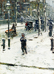 Frederick Childe Hassam Snow Storm, Fifth Avenue, New York, 1907 oil painting reproduction
