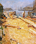 Frederick Childe Hassam Sparyard, Inner Harbor, Gloucester, 1901 oil painting reproduction