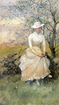 Frederick Childe Hassam Spring (aka The Artist's Sister), 1885 oil painting reproduction