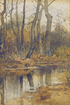 Frederick Childe Hassam Stream in the Woods oil painting reproduction