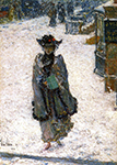 Frederick Childe Hassam Street Scene, Christmas Morning, 1892 oil painting reproduction