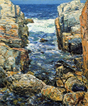 Frederick Childe Hassam The South Gorge, Appledore, Isles of Shoals, 1912 oil painting reproduction
