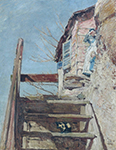 Frederick Childe Hassam The Stairs, 1888 oil painting reproduction