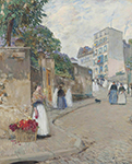 Frederick Childe Hassam The Street of Montmartre, Paris, 1888 oil painting reproduction