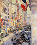 Frederick Childe Hassam Up the Avenue from Thirty-Fourth Street, 1917 oil painting reproduction