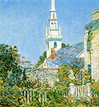 Frederick Childe Hassam White Church at Newport (aka Church in a New England Village), 1901 oil painting reproduction
