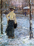 Frederick Childe Hassam Winter, Central Park, 1901 oil painting reproduction