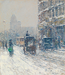 Frederick Childe Hassam Winter, New York (Winter Morning on Broadway), 1904 oil painting reproduction