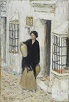 Frederick Childe Hassam Woman in a Doorway, 1910 oil painting reproduction