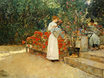 Frederick Childe Hassam After Breakfast, 1887 oil painting reproduction