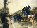 Frederick Childe Hassam April Showers, Champs Elysees Paris, 1888 oil painting reproduction