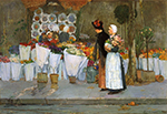 Frederick Childe Hassam At the Florist, 1889 oil painting reproduction