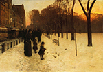 Frederick Childe Hassam Boston Common at Twilight, 1885-86 oil painting reproduction