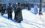 Frederick Childe Hassam Cab Stand at Night, Madison Square, New York, 1891 oil painting reproduction