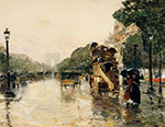 Frederick Childe Hassam Champs Elysees, Paris, 1889 oil painting reproduction