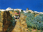 Frederick Childe Hassam Church Procession, Spanish Steps, 1883 oil painting reproduction
