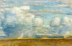 Frederick Childe Hassam Clouds (also known as Rain Clouds over Oregon Desert), 1908 oil painting reproduction