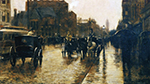 Frederick Childe Hassam Columbus Avenue Rainy Day, 1885 oil painting reproduction