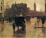 Frederick Childe Hassam Columbus Avenue, Rainy Day 02, 1885 oil painting reproduction