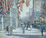 Frederick Childe Hassam Early Morning on the Avenue in May 1917, 1917 oil painting reproduction