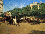 Frederick Childe Hassam Grand Prix Day 1987-88 oil painting reproduction