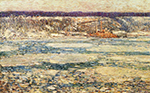 Frederick Childe Hassam Ice on the Hudson, 1908 oil painting reproduction