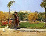 Frederick Childe Hassam In the Park, Paris, 1889 oil painting reproduction