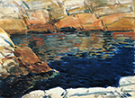Frederick Childe Hassam Looking into Beryl Pool, 1912 oil painting reproduction