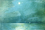 Frederick Childe Hassam Moonlight on the Sound, 1906 oil painting reproduction