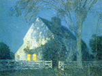Frederick Childe Hassam Moonlight, the Old House, 1906 oil painting reproduction