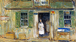 Frederick Childe Hassam News Depot, Cos Cob, 1912 oil painting reproduction