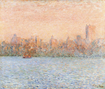 Frederick Childe Hassam October Haze, Manhattan, 1910 oil painting reproduction