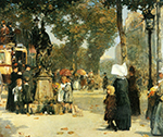 Frederick Childe Hassam Paris Street Scene, 1887 oil painting reproduction